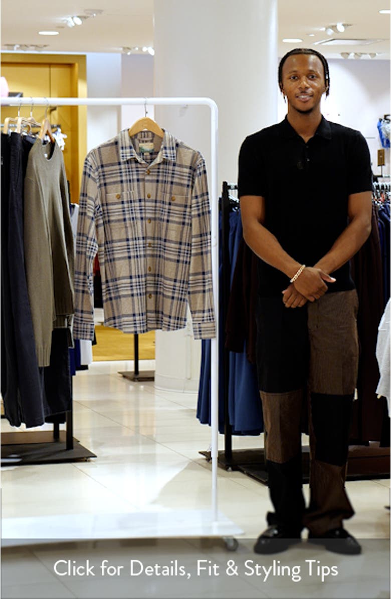 Pacifica Plaid Stretch Overshirt, sales video thumbnail