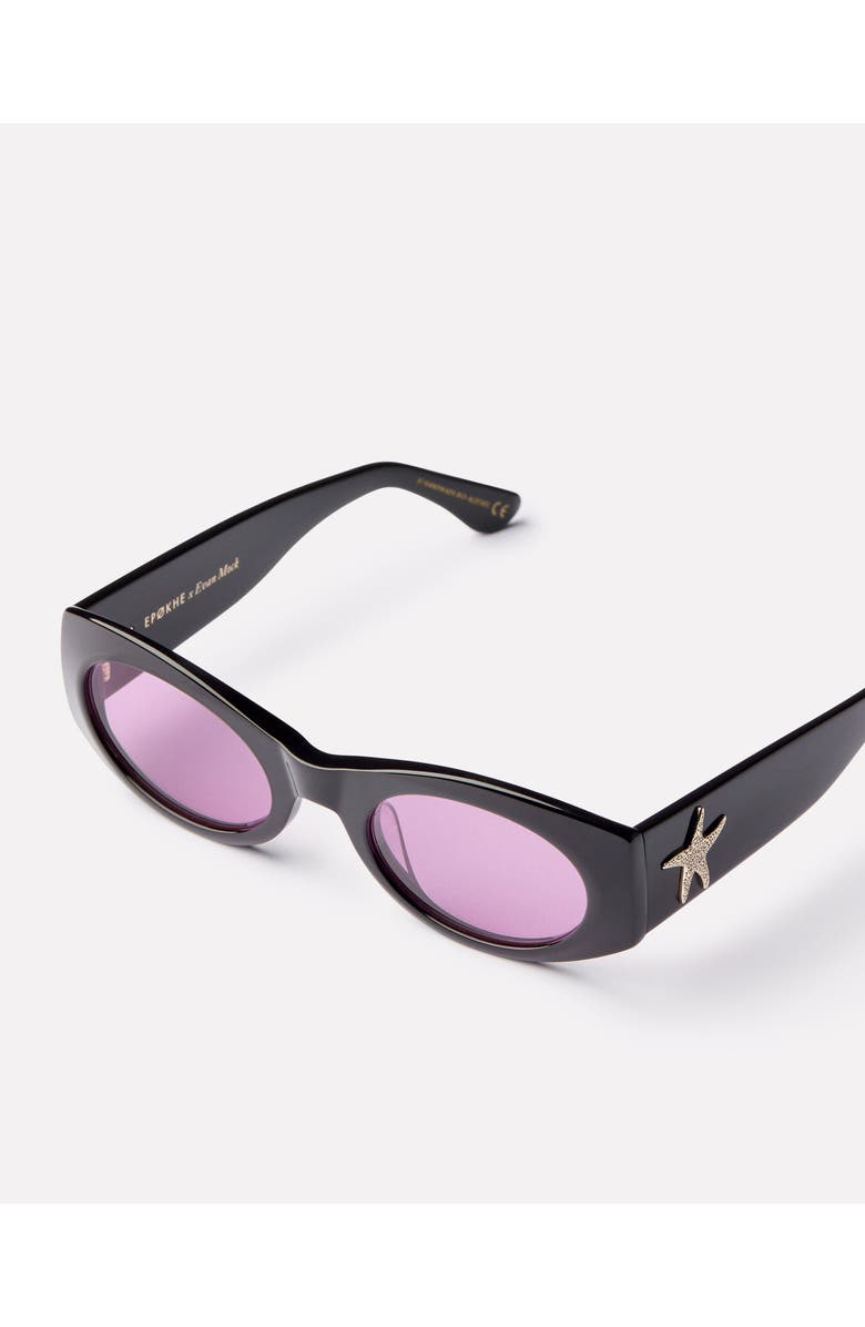 Epokhe Suede Sunglasses, Alternate, color, Black/ Pink