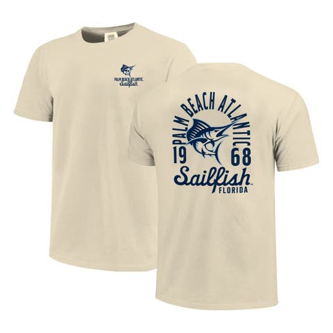 Men's Cream Palm Beach Atlantic Sailfish Comfort Colors Mascot Overlay T-Shirt