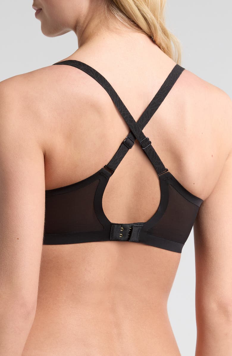 Chantelle Lingerie Pure Lace Unlined Underwire Minimizer Bra, Alternate, color, Black