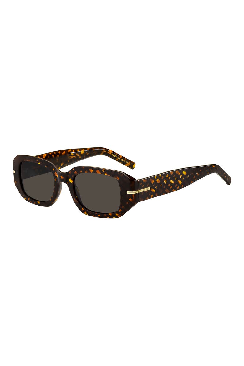 50mm Rectangular Sunglasses, Alternate, color, HAVANA PATTERN