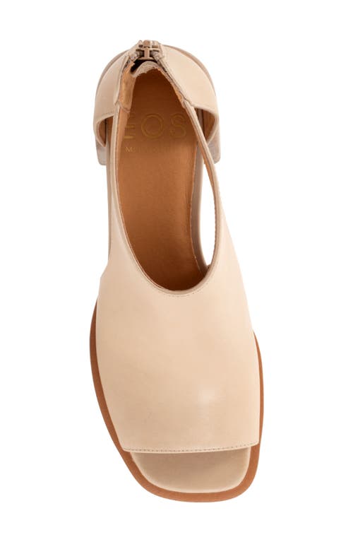 Eos Footwear Isolde Block Heel Sandal In Beige