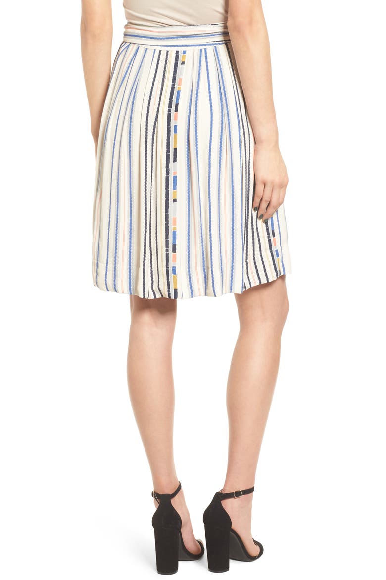 ASTR Hayden Skirt, Alternate, color, CREAM COOL STRIPE