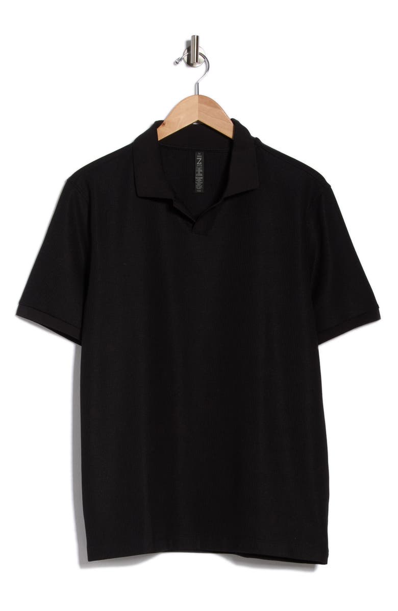 Z by Zella Johnny Collar Golf Polo, Alternate, color, Black