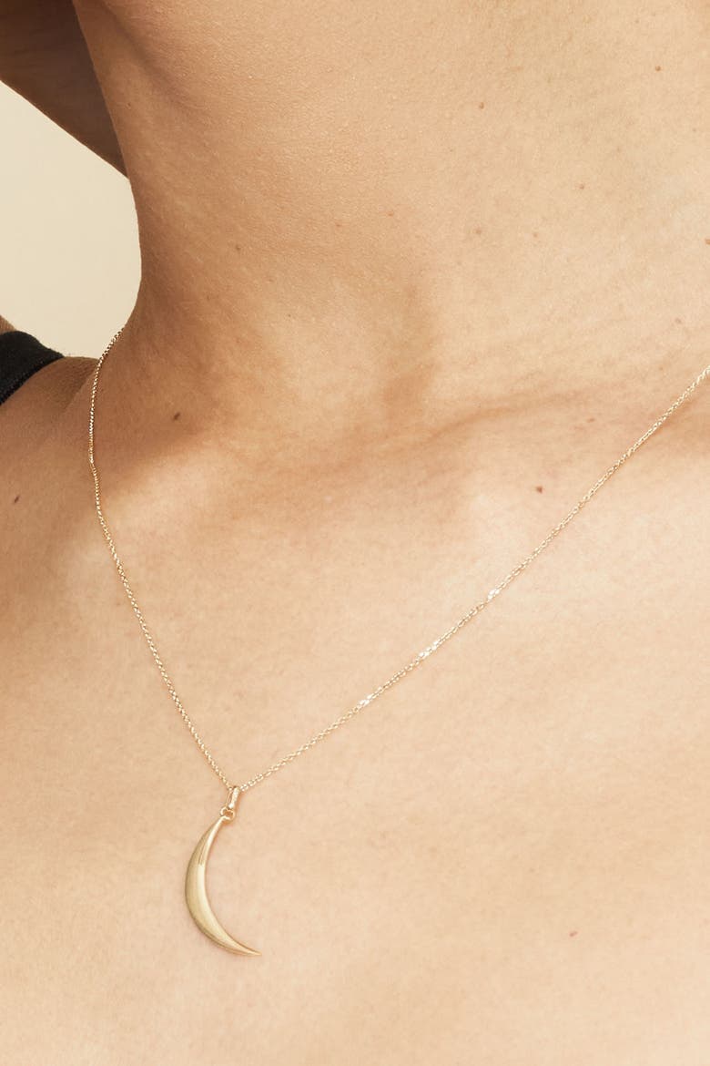 14K Gold Bella Luna Pendant Necklace, Alternate, color, Yellow Gold