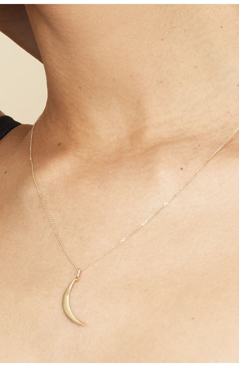 Oradina 10K Gold Bella Luna Pendant Necklace, Alternate, color, Yellow Gold