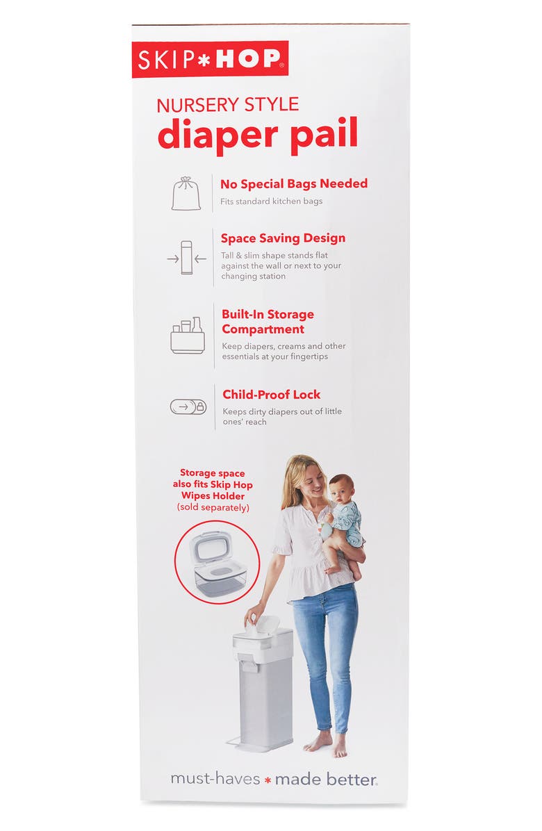 Skip Hop Nursery Style Diaper Pail, Alternate, color, 