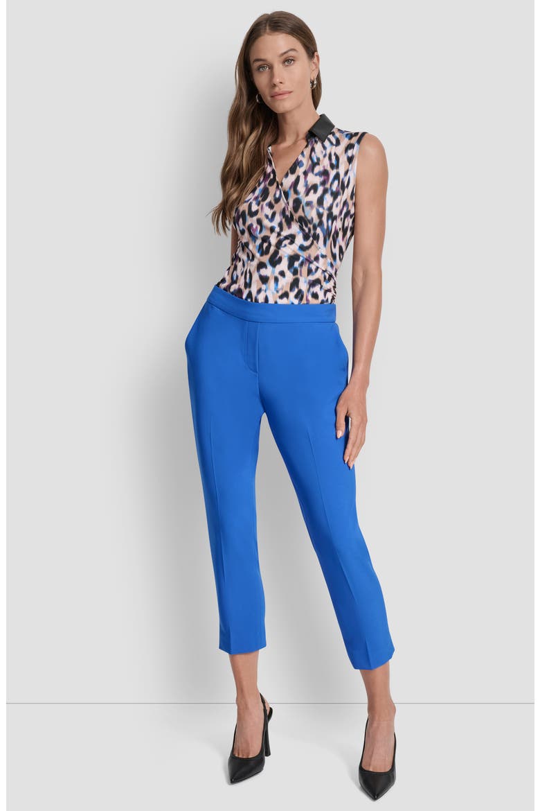 Straight Leg Ankle Crop Pants, Alternate, color, CADET BLUE