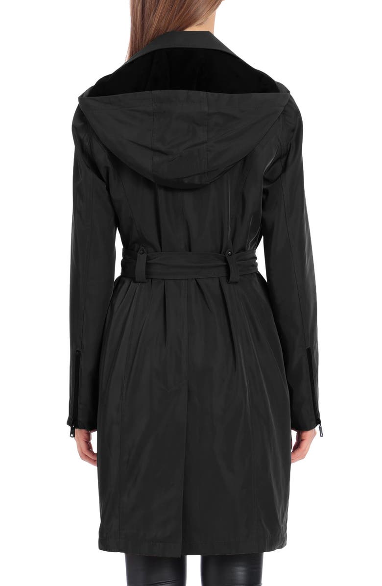 Avec Les Filles Water Resistant Moto Detail Trench Coat, Alternate, color,