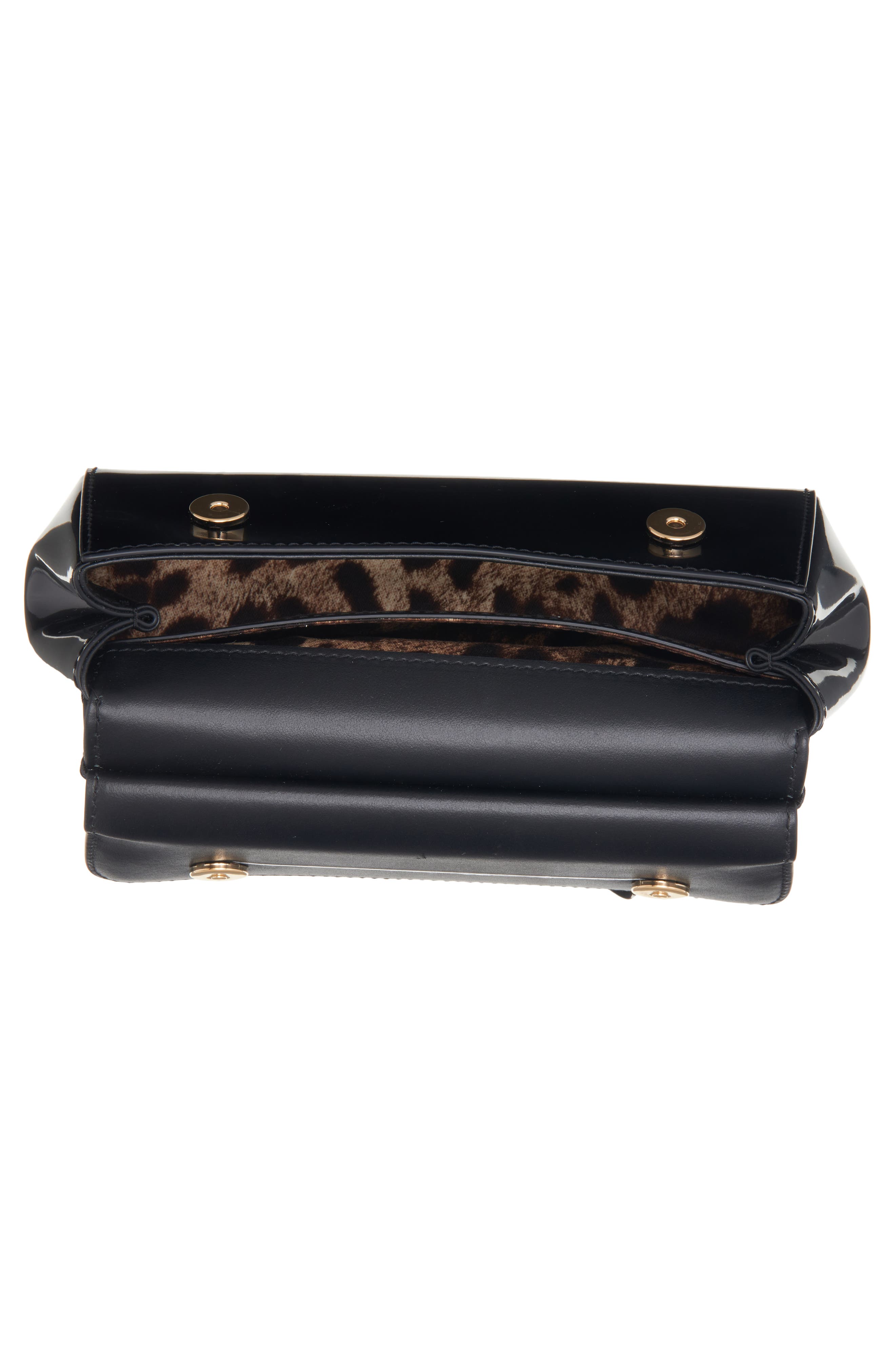 Dolce&Gabbana Sicily East/West Leather Satchel with Scarf, Alternate, color, Hwzqn Nero