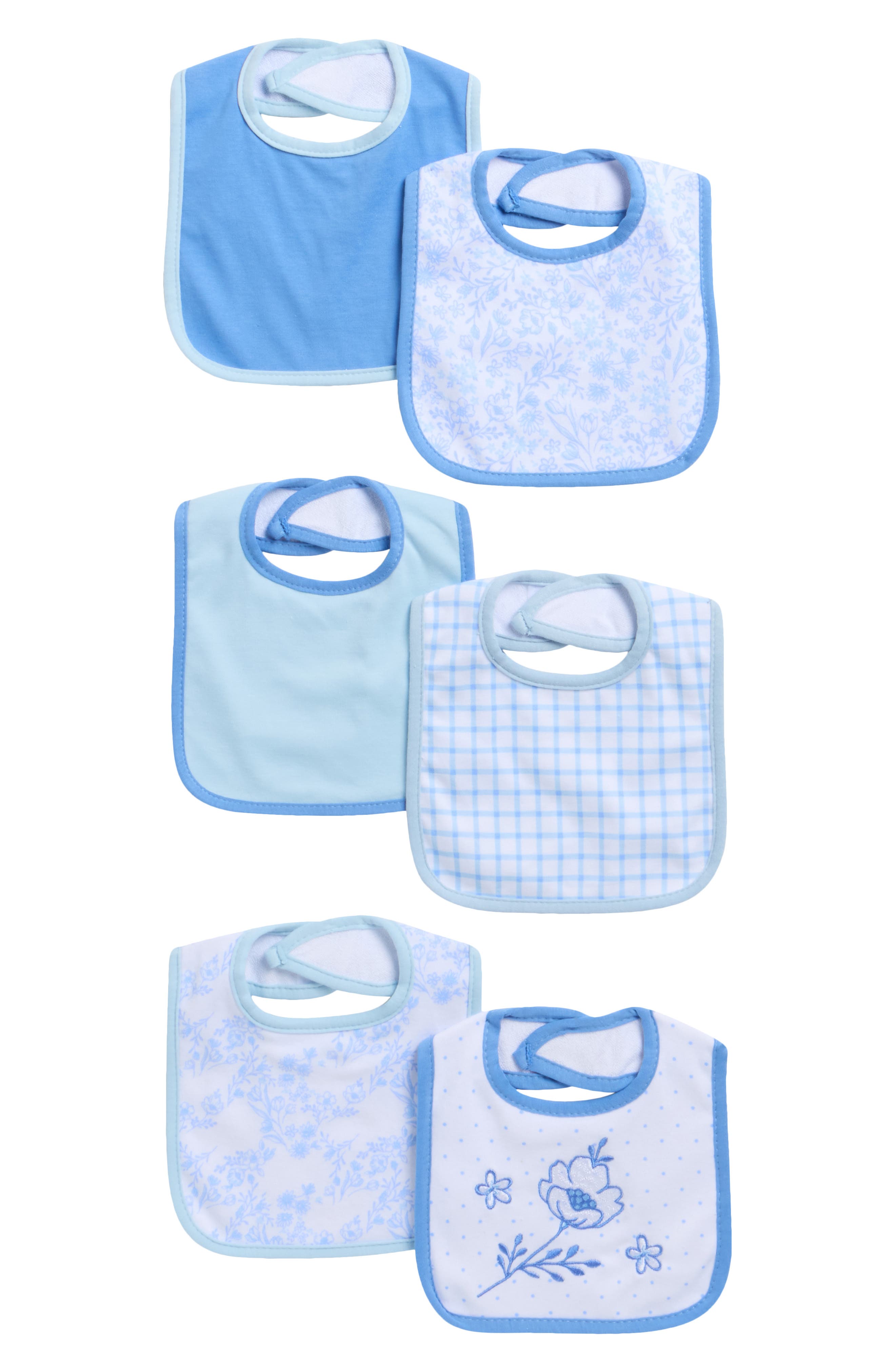 Little Me 6-Pack Assorted Floral Bibs