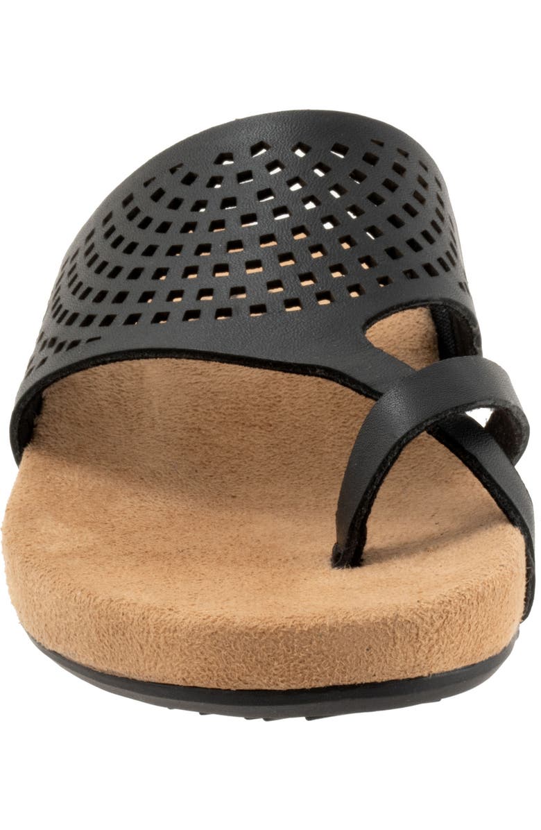 SoftWalk<sup>®</sup> Blaine Perf Platform Wedge Slide Sandal, Alternate, color, Black
