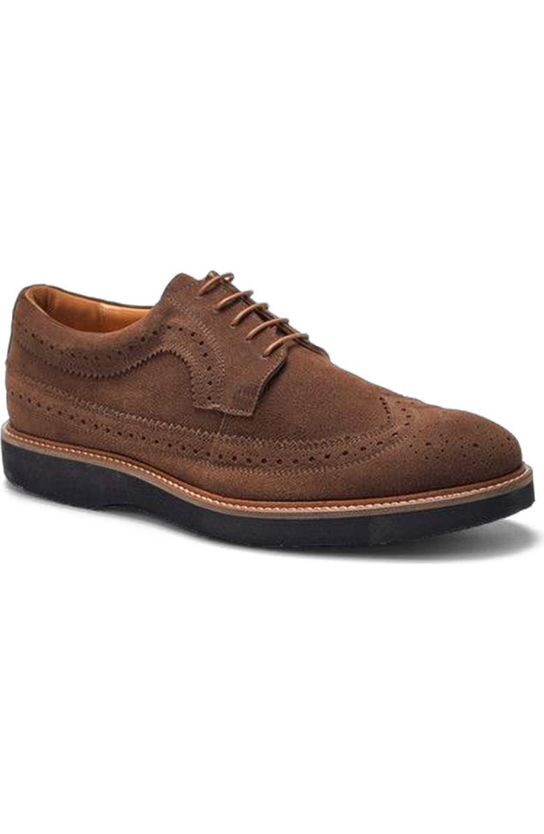 A. Veer Ellis Wingtip Oxford, Main, color, Tobacco Suede