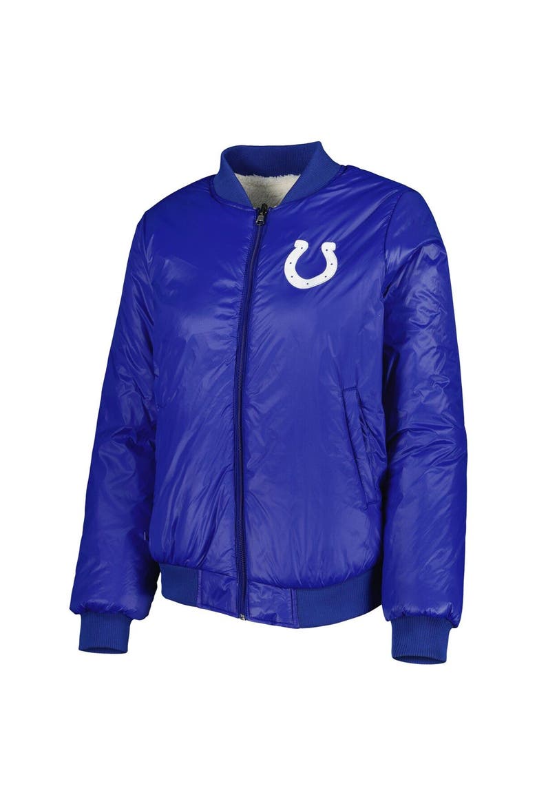 Women's G-III 4Her by Carl Banks Oatmeal/Royal Indianapolis Colts Switchback Reversible Full-Zip Jacket, Alternate, color, Oatmeal