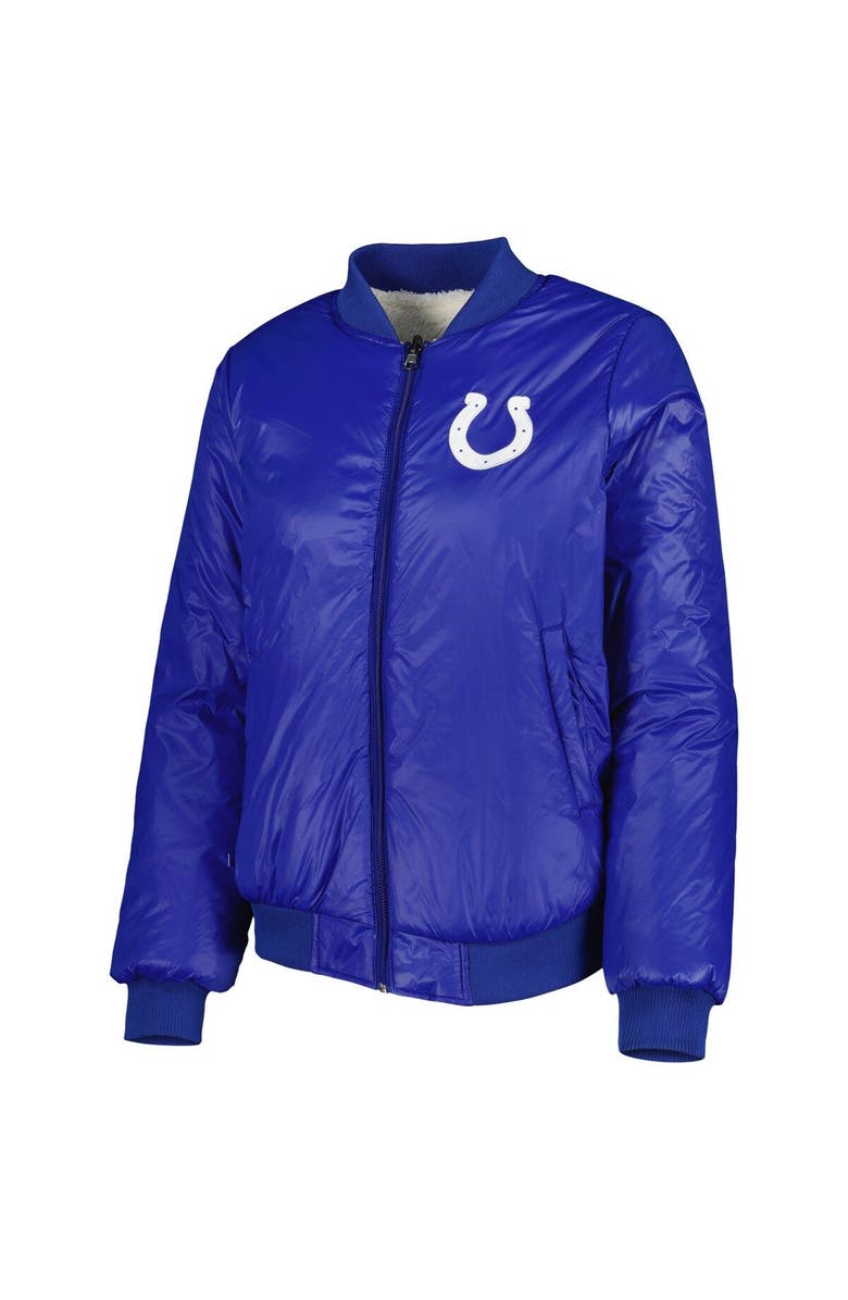 G-III 4HER BY CARL BANKS Women's G-III 4Her by Carl Banks Oatmeal/Royal Indianapolis Colts Switchback Reversible Full-Zip Jacket, Alternate, color, Oatmeal