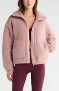 Zella Haven Faux Shearling Zip Front Jacket
