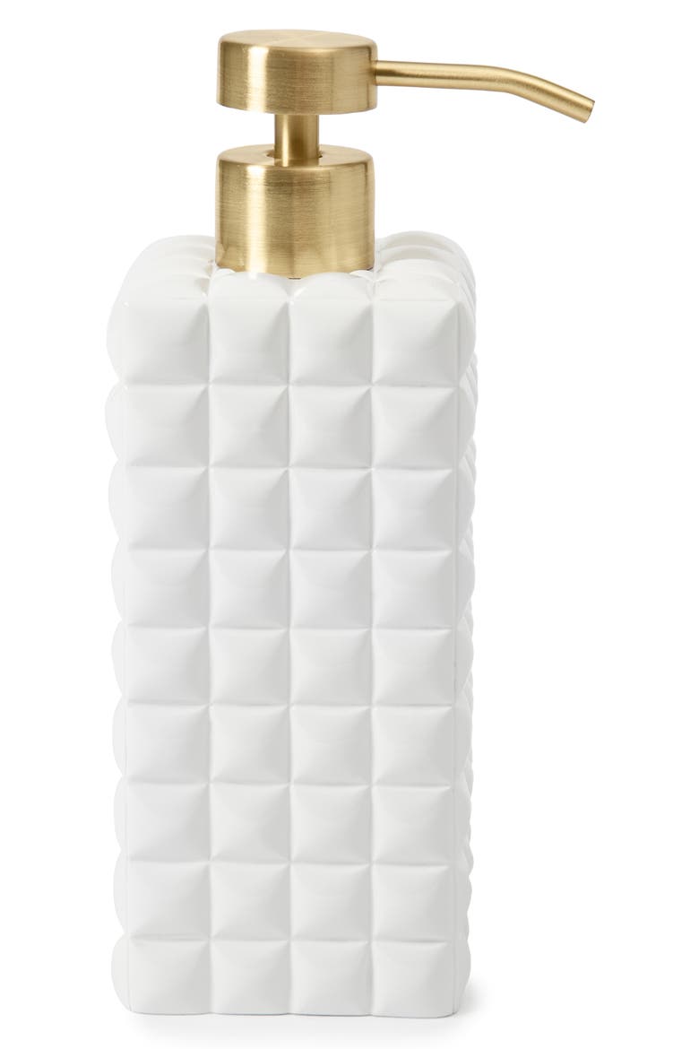 Piazza Lotion Dispenser, Main, color, WHITE