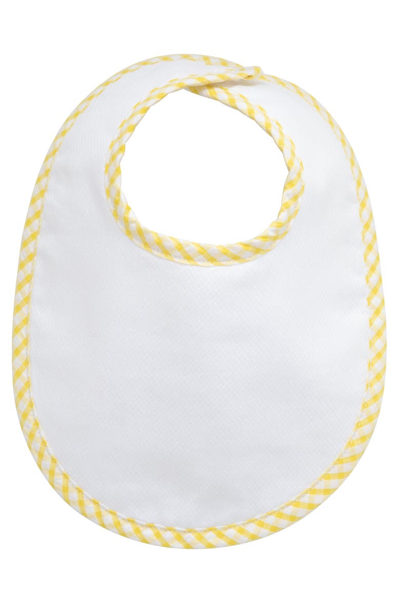 3 Marthas Big Check Basic Bib, Main, color, Yellow