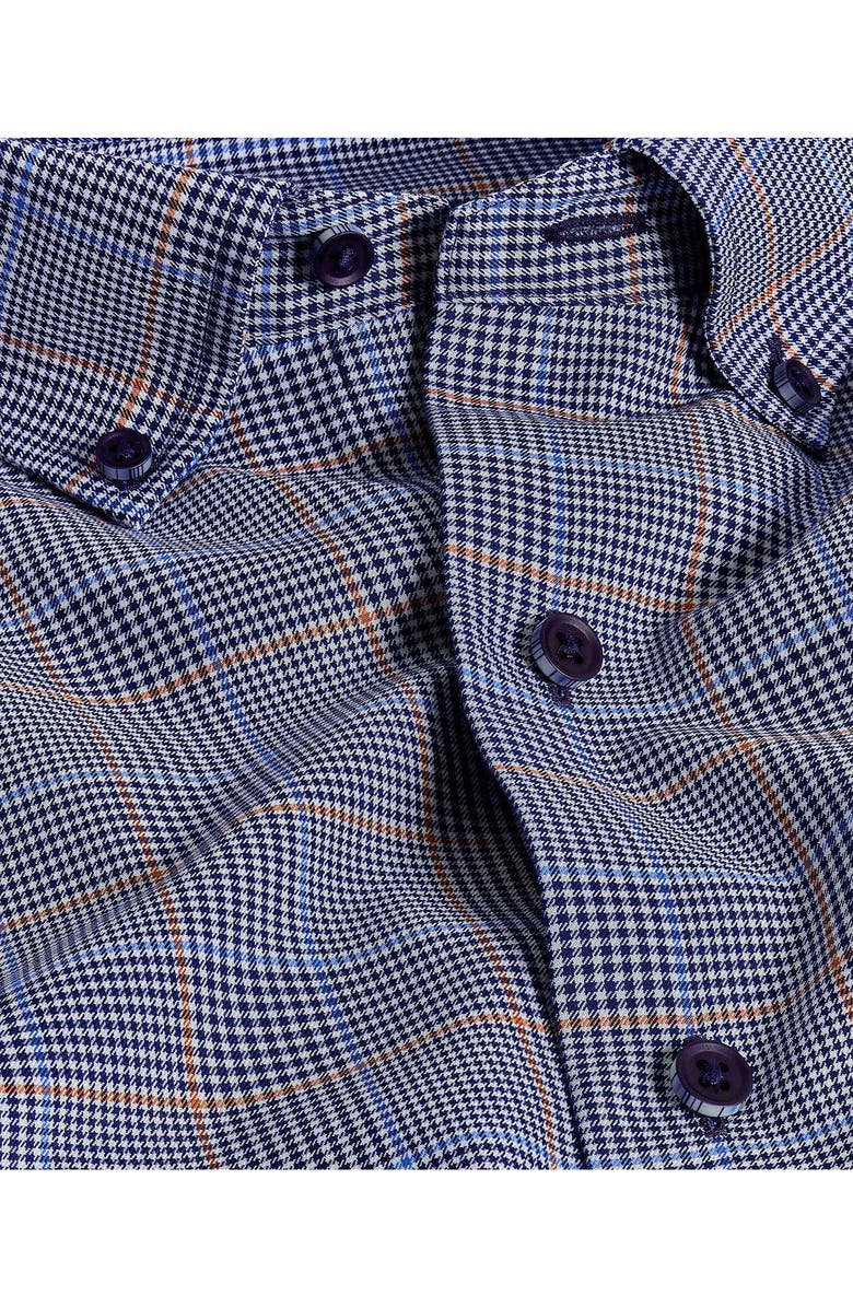 David Donahue Houndstooth Check Twill Button-Down Shirt, Alternate, color, 