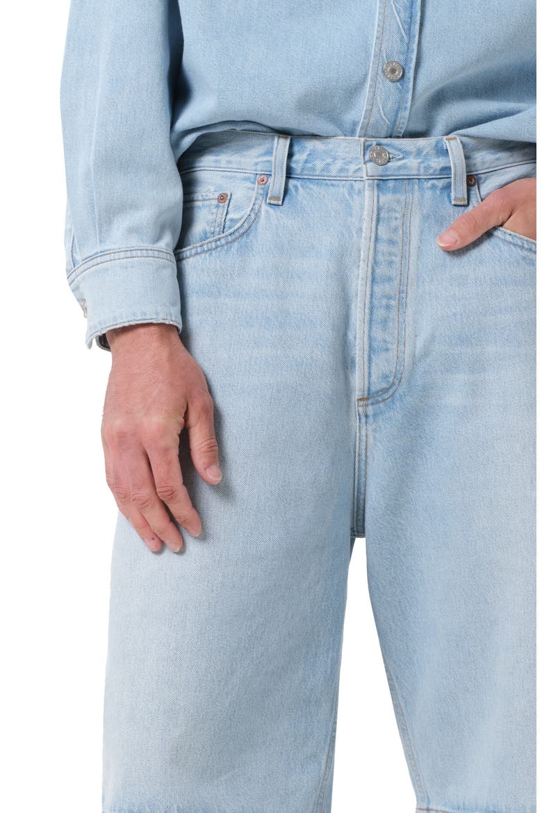 Fusion Slouchy Denim Skater Shorts, Alternate, color, EXTRACT PALE INDIGO