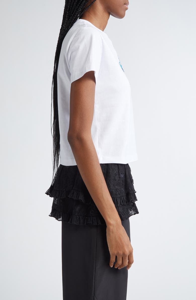 Sandy Liang Ame Graphic Baby Tee, Alternate, color, White