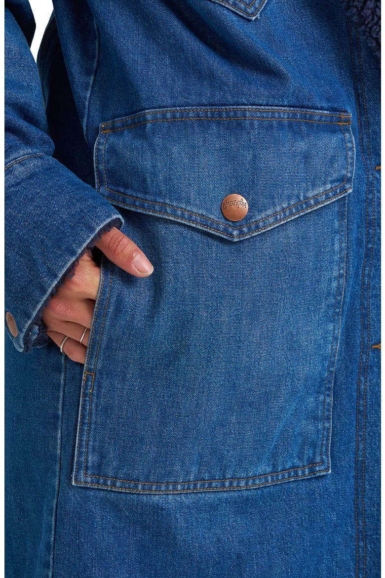 Wrange Denim Coat, Alternate, color, SPARKLE BLUE