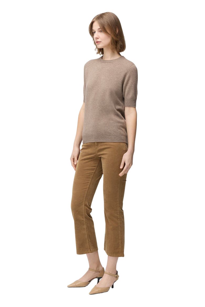 Crew Neck Cashmere Top, Alternate, color, taupe
