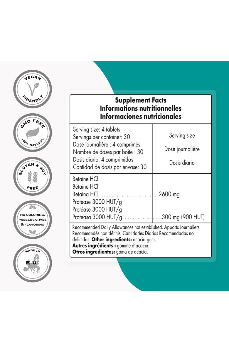 SuperSmart Betaine HCI 2600mg per Day, Alternate, color, NO COLOR