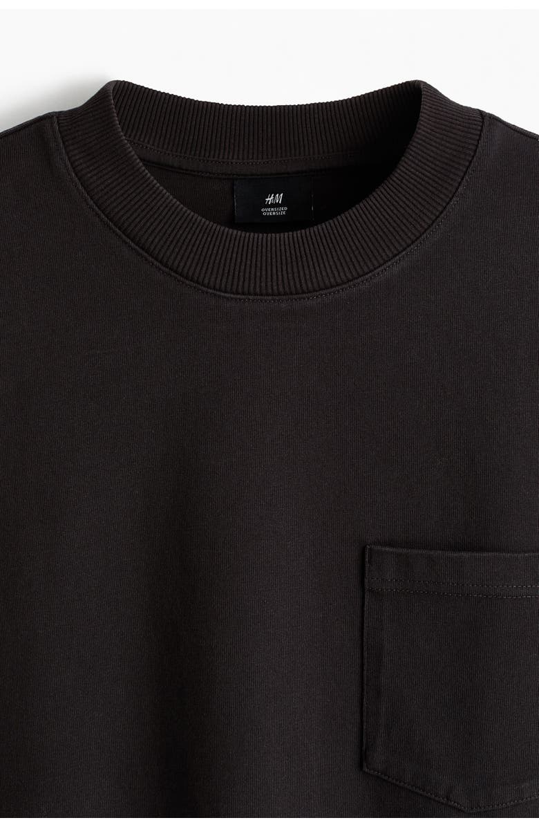 H&M Oversized Fit Printed T-shirt, Alternate, color, Black