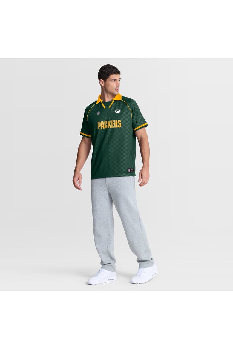 Men's Fanatics Green/Gold Green Bay Packers Homerun Raglan V-Neck Polo, Alternate, color, Green