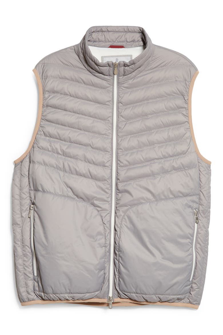 Quilted Down Vest, Alternate, color, GREY