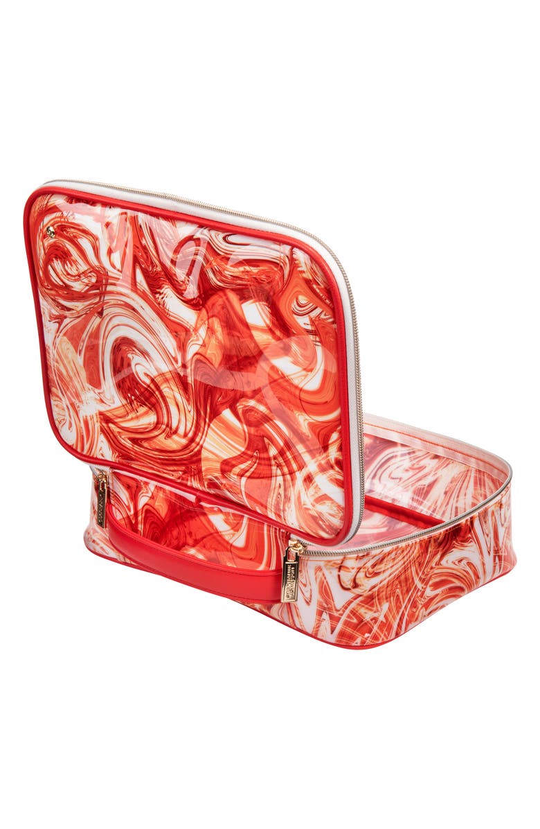 Stephanie Johnson Miami Tangerine Tango Claire Jumbo Makeup Case, Alternate, color,