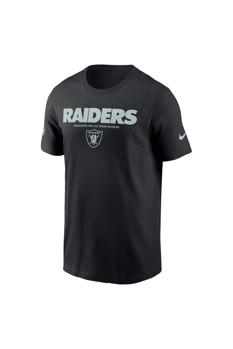 Men's Nike Black Las Vegas Raiders Sideline Performance T-Shirt, Alternate, color, Black