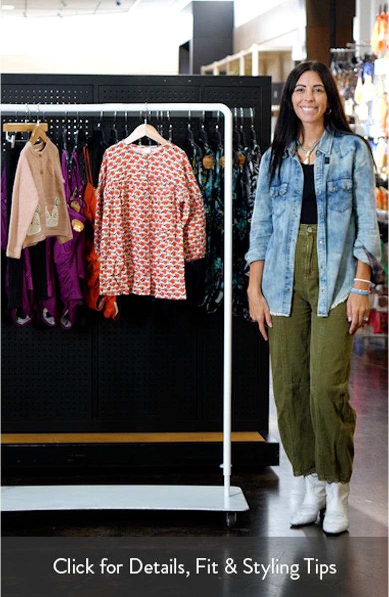 Kids' Floral Long Sleeve Cotton Dress, sales video thumbnail