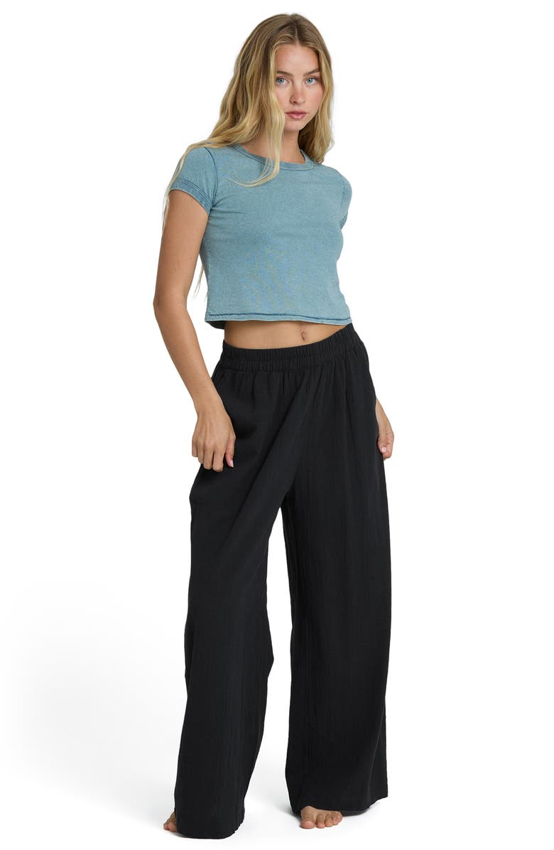Billabong Follow Me Wide Leg Cotton Cover-Up Pants, Alternate, color, 