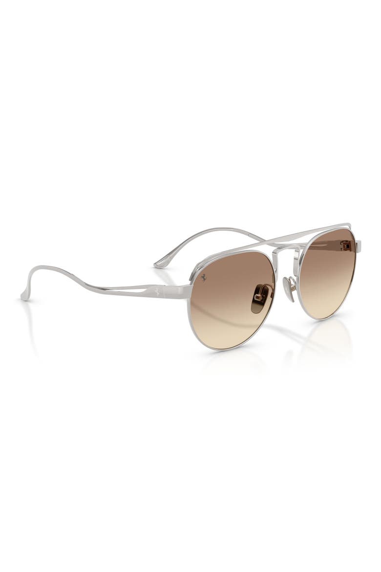 55mm Oval Sunglasses, Alternate, color, BRUSHED GREY / DARK BROWN