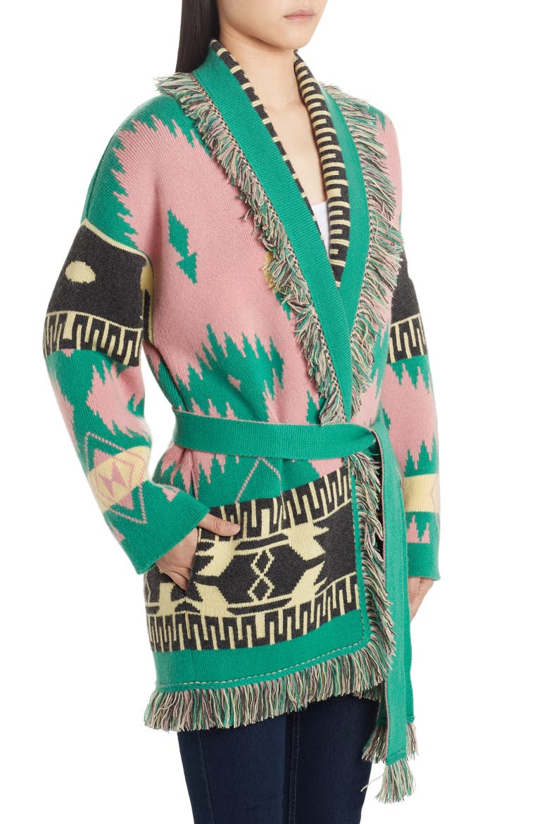 Icon Belted Oversize Cashmere Cardigan, Alternate, color, GUM PINK MU