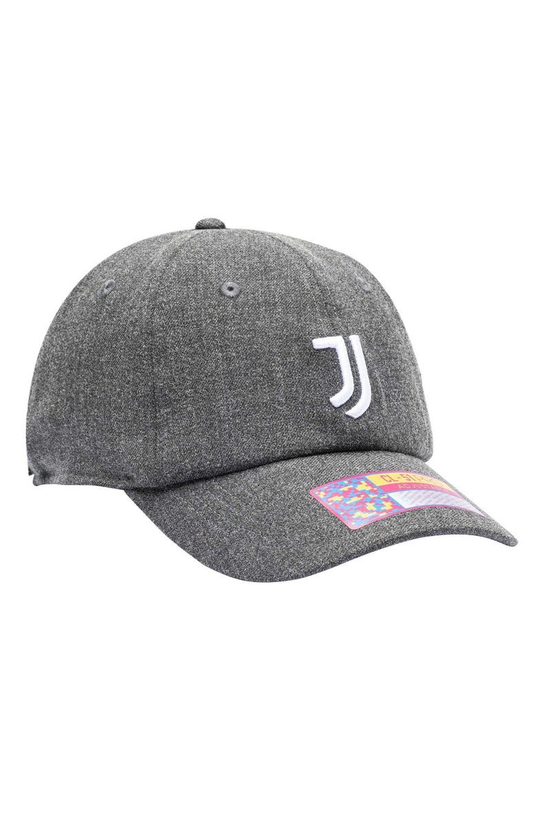 FAN INK Men's Heather Black Juventus Berkeley Classic Adjustable Hat, Alternate, color, Heather Black