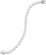 SAVVY CIE JEWELS Cubic Zirconia Heart Tennis Bracelet
