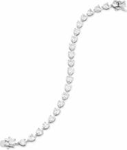 SAVVY CIE JEWELS Cubic Zirconia Heart Tennis Bracelet