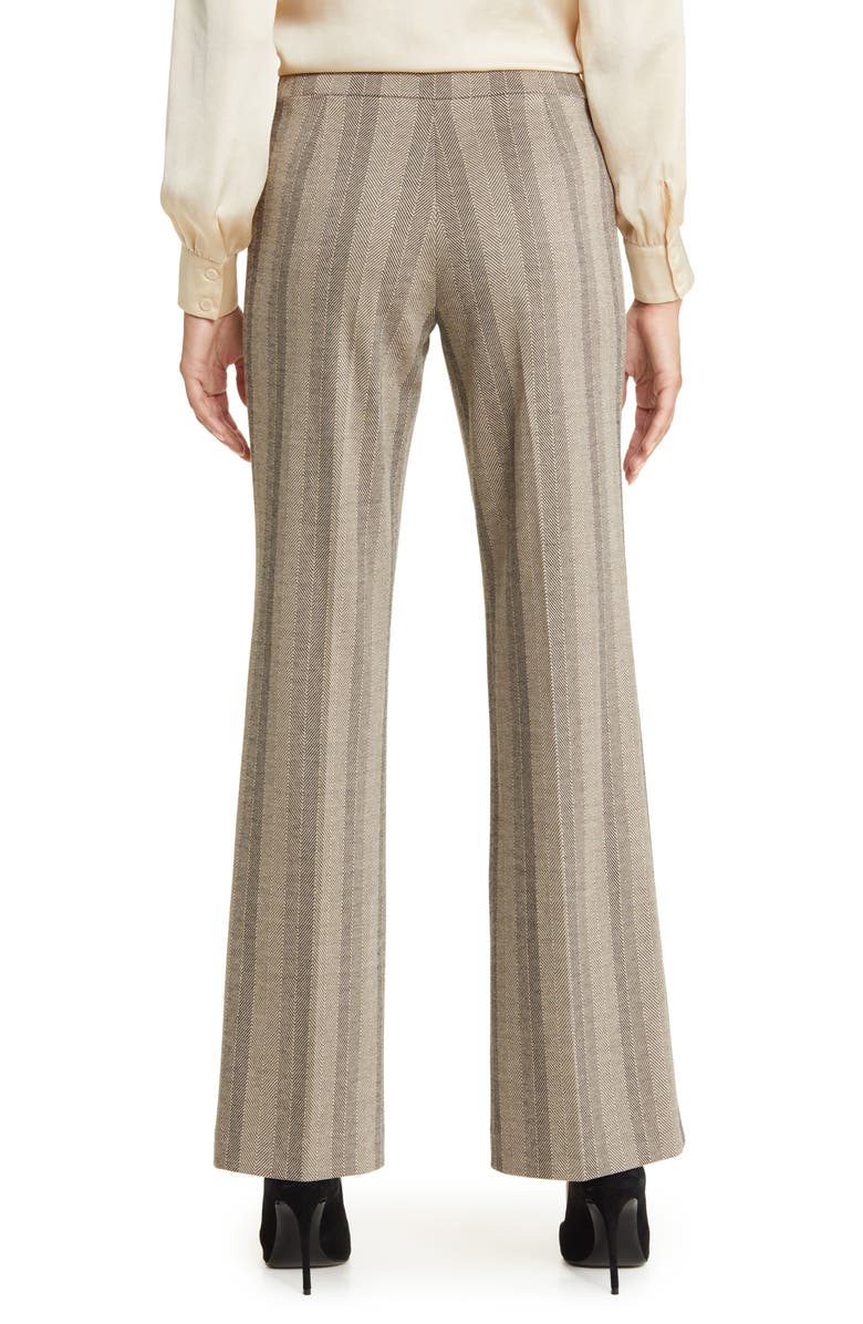 Anne Klein Herringbone Stripe Wide Leg Pants, Alternate, color, 