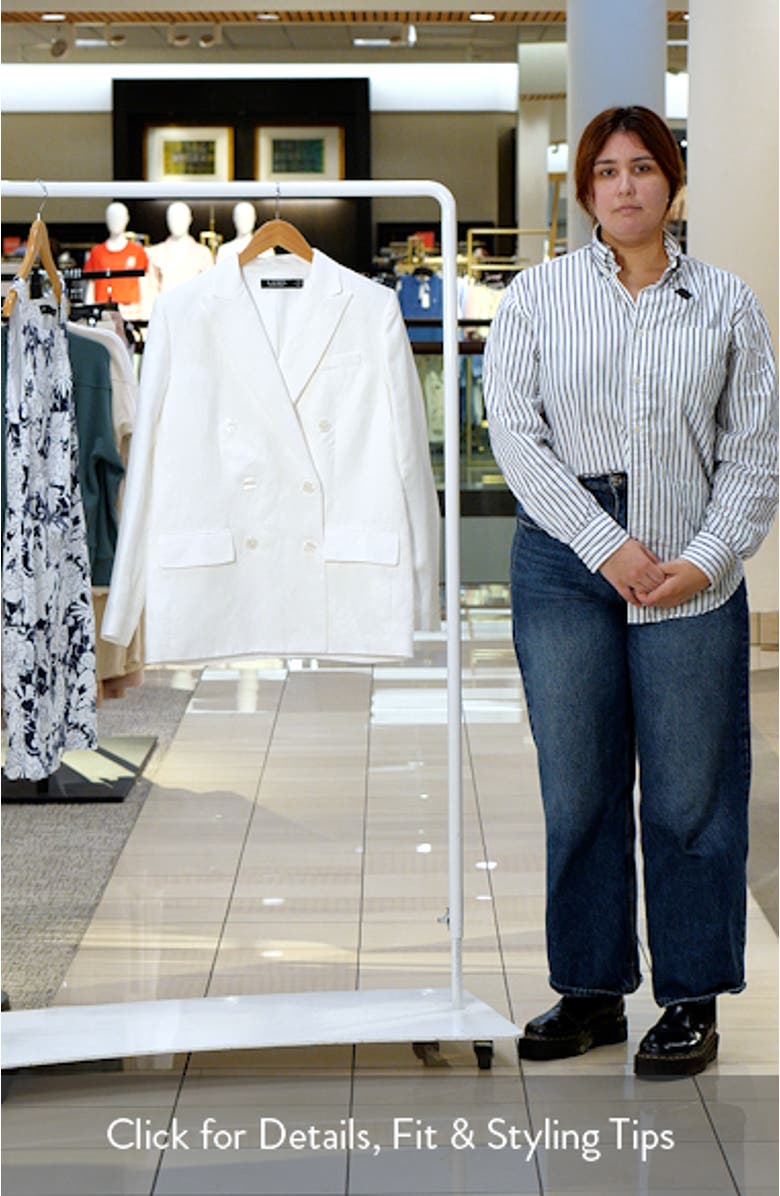 Narain Double Breasted Linen Blend Blazer, sales video thumbnail