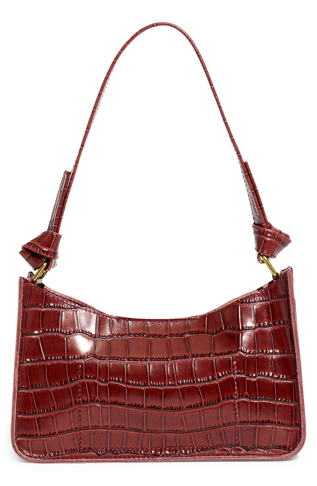 Madewell The Sydney Croc Embossed Hobo Bag, Main, color, 