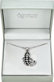 AMERICAN EXCHANGE Men's Scorpion Pendant Necklace
