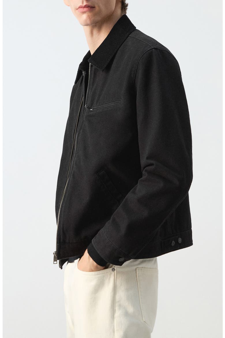 Cotton Corduroy Jacket, Alternate, color, BLACK DENIM