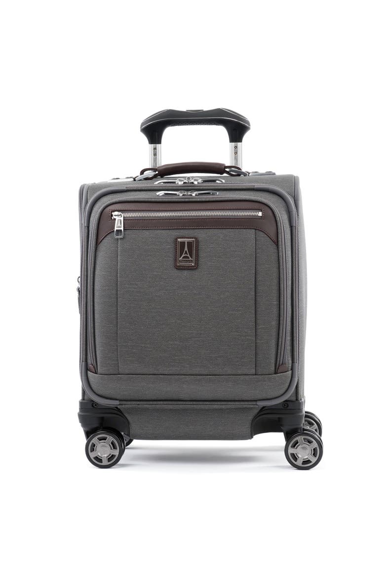 Platinum Elite 16" Underseat Spinner Tote Bag with USB Port, Main, color, Vintage Grey