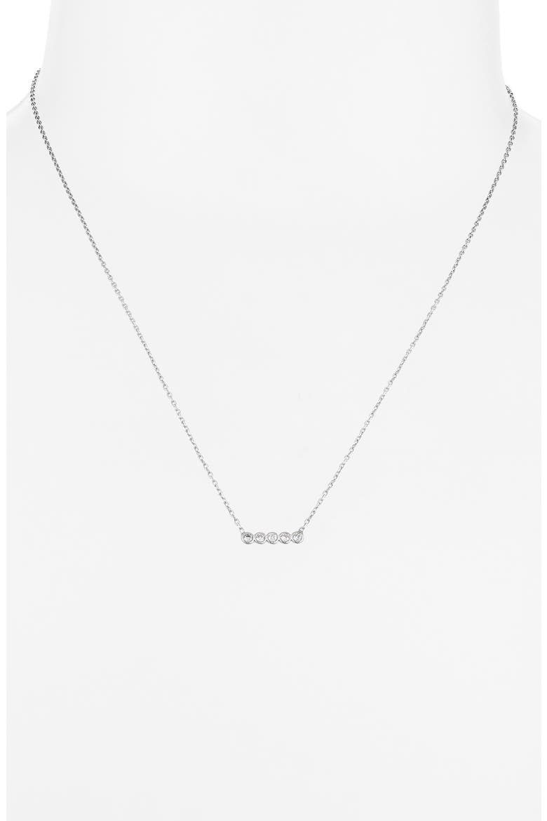 Loverly Crystal Bar Necklace, Alternate, color, SILVER
