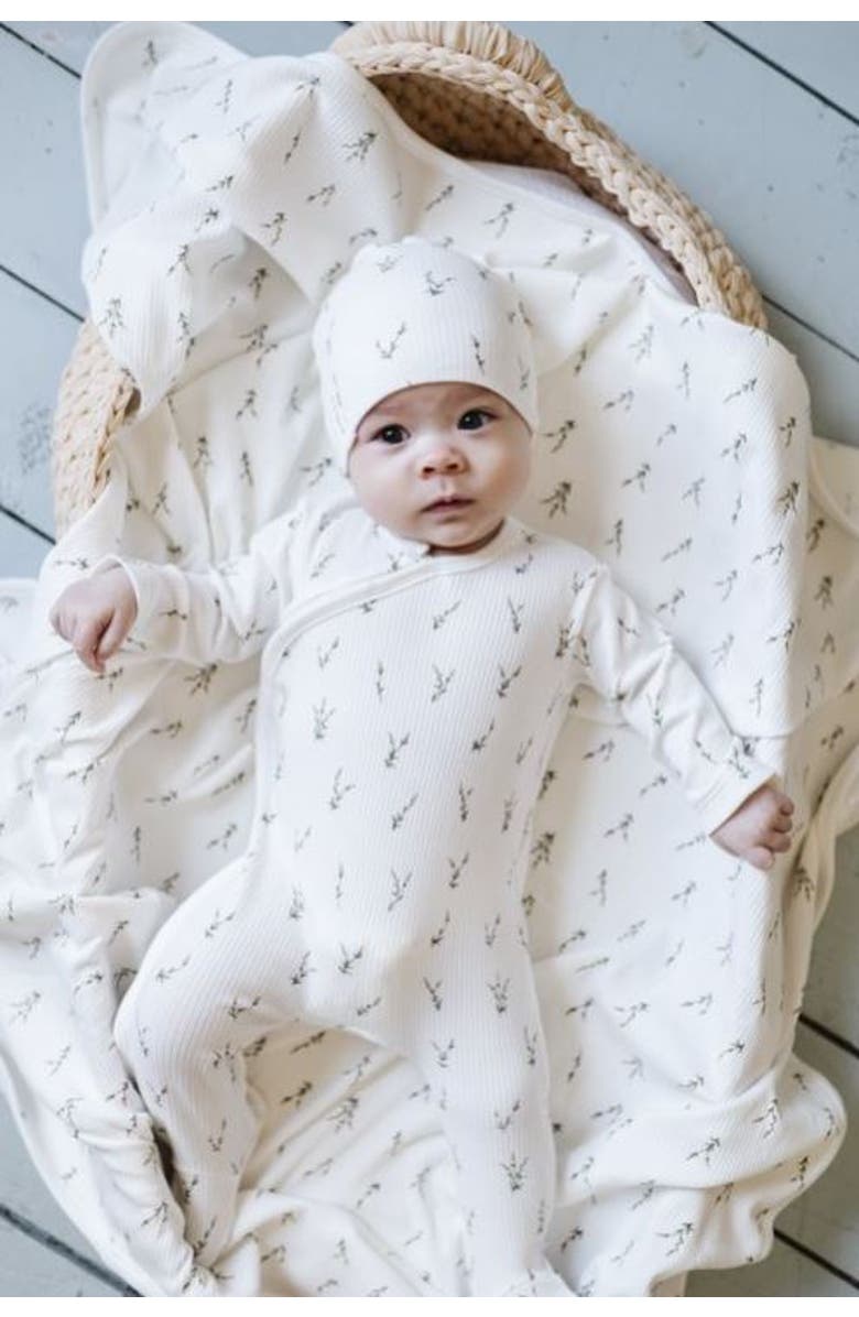 Ely's & Co. Baby Ribbed Cotton Receiving Blanket, Alternate, color, Lilac