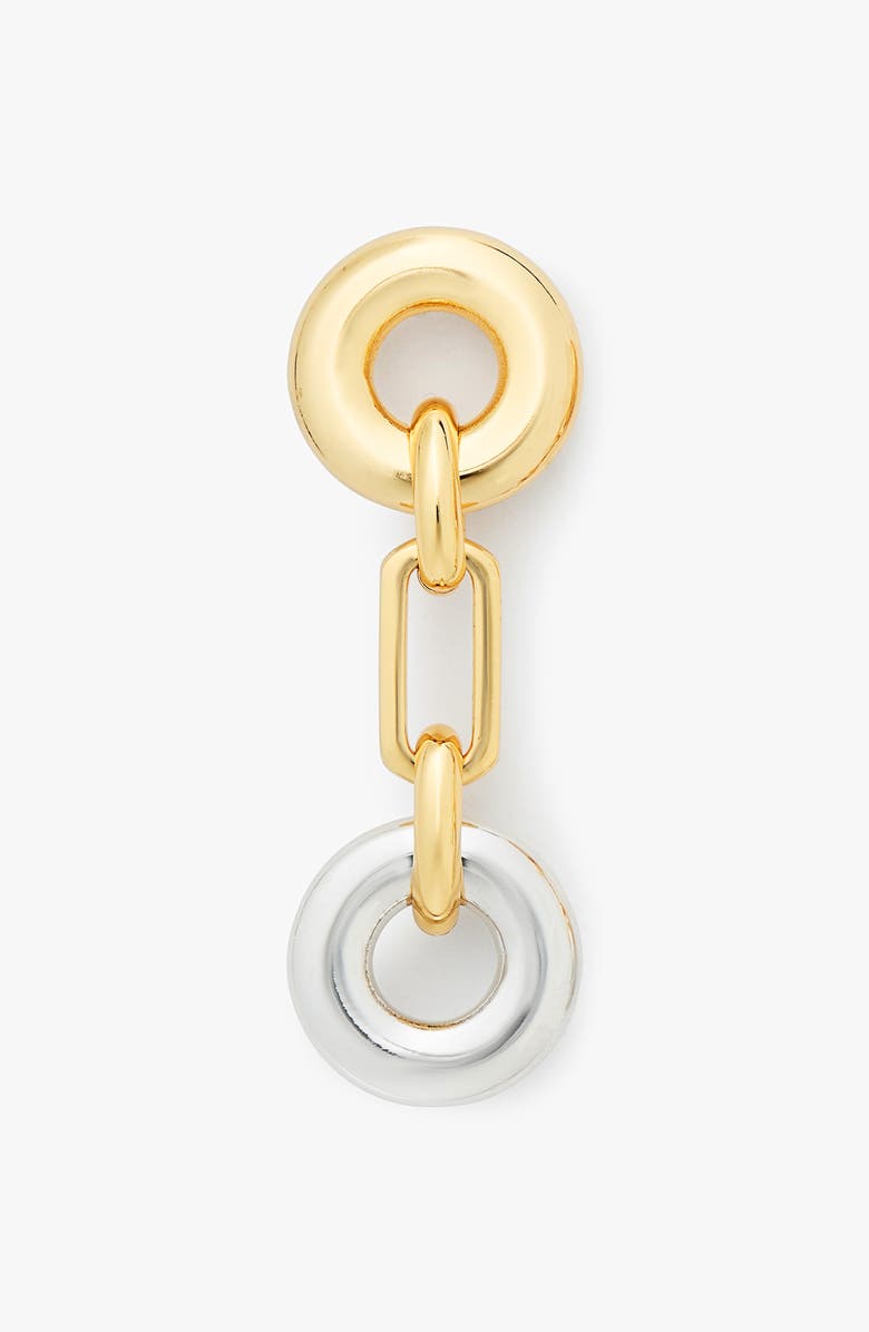 Kate Spade New York mixed metallic linear drop earrings, Alternate, color, Silver Gold