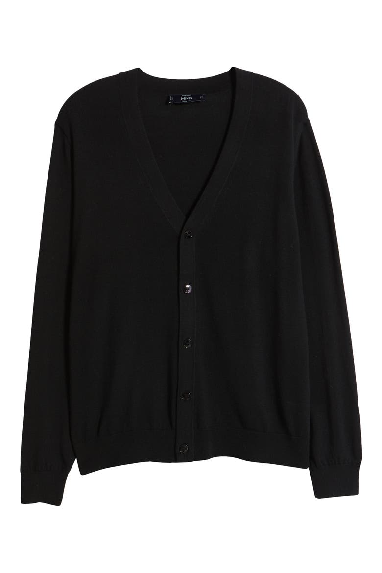 Merino Wool Polo Sweater, Alternate, color, BLACK